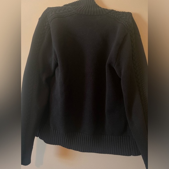 Ralph Lauren Sport cotton full zip thick knit sweater jacket braided weave small - Picture 6 of 7
